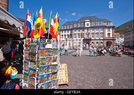 Geografia / viaggi, GERMANIA Baden-Wuerttemberg, marketplace con il municipio, Heidelberg, Neckar, Palatinato elettorale, Foto Stock