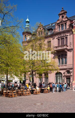 Geografia / viaggi, GERMANIA Baden-Wuerttemberg, Universitätsplatz, Heidelberg, Neckar, Palatinato elettorale, Foto Stock