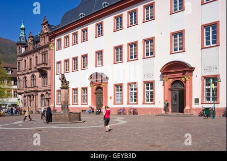 Geografia / viaggi, GERMANIA Baden-Wuerttemberg, Universitätsplatz, Heidelberg, Neckar, Palatinato elettorale, Foto Stock