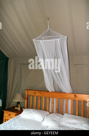 Tenda di lusso interno, Jackalberry Ridge, Marloth Park - Mpumalanga in Sudafrica Foto Stock