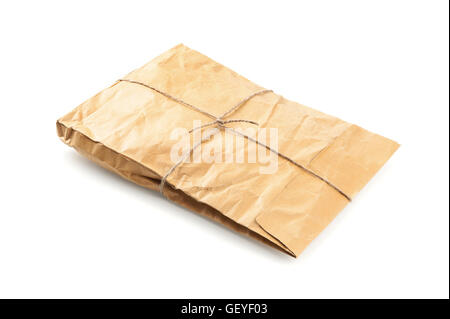 Closeup busta marrone su sfondo bianco Foto Stock