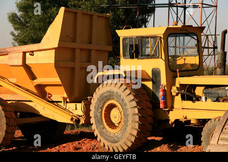 Macchine per movimento terra, Gauteng, Sud Africa Foto Stock