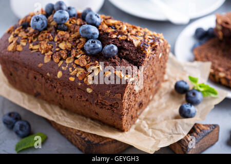 Il cioccolato di tutto il grano pane rapido Foto Stock