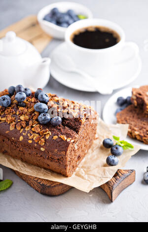 Il cioccolato di tutto il grano pane rapido Foto Stock