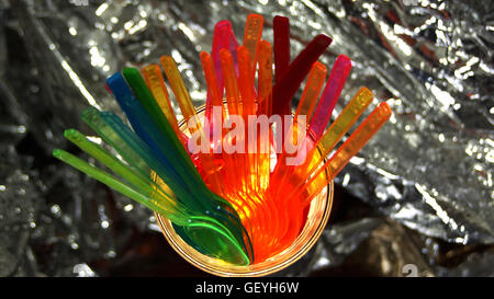Cucchiai colorati - Bunte Loeffel Foto Stock