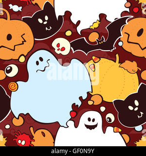 Modello senza giunture per Halloween. Foto Stock