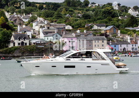 Vista da Greenway Quay del Amberley flyer sul fiume Dart ,devon, dittisham, UK, fiume, Waterfront, estate, ditsum, destin Foto Stock