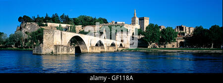 Pont d''Ponte di Avignone e il Palazzo dei Papi di Avignone, Francia " Foto Stock