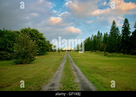 Kalaekilohana bed and breakfast. con il trasporto su strada. Hawaii, (Big Island) Foto Stock