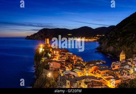 Vernazza, Cinque Terre, Italia Foto Stock