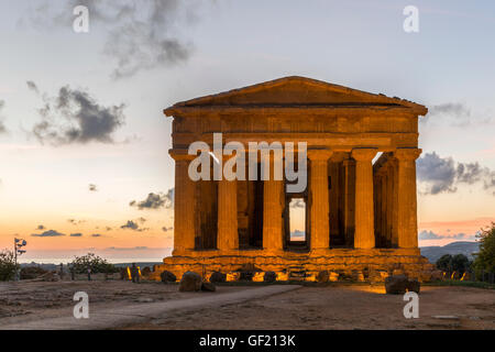 Tempio della Concordia, Agrigento, Sicilia, Italia Foto Stock