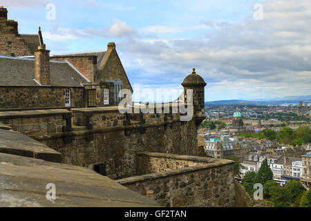 Edinburgh City panorama dal castello. Unione le destinazioni di viaggio Foto Stock