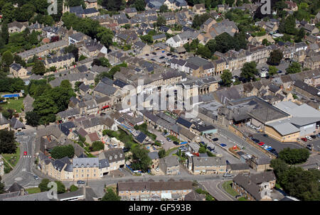 Vista aerea di Chipping Norton Town Center, Oxfordshire, Regno Unito Foto Stock