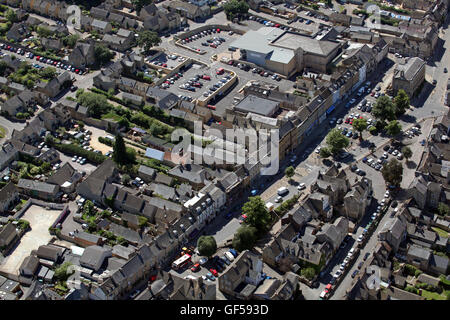 Vista aerea di Chipping Norton Town Center, Oxfordshire, Regno Unito Foto Stock