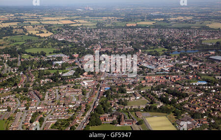 Vista aerea di Lichfield in Staffordshire, Regno Unito Foto Stock