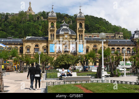 Municipio della Città Vecchia Casa concistoriali in San Sebastian Donostia Spagna País Baschi Paese Foto Stock