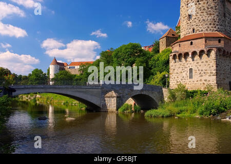 Bautzen in der Oberlausitz - town Bautzen in alta Lusazia, Germania Foto Stock