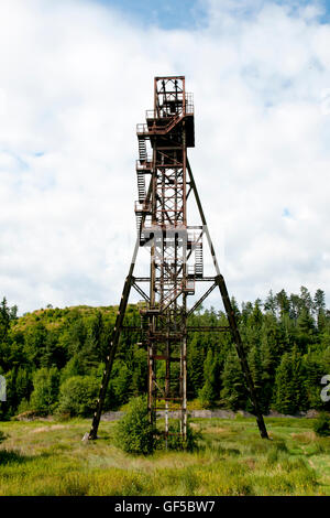 Vecchia miniera albero Tower - Banska Stiavnica - Slovacchia Foto Stock
