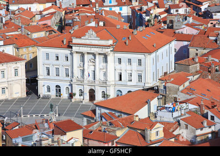 Il Palazzo Comunale in Piazza Tartini a Pirano, Slovenia Foto Stock