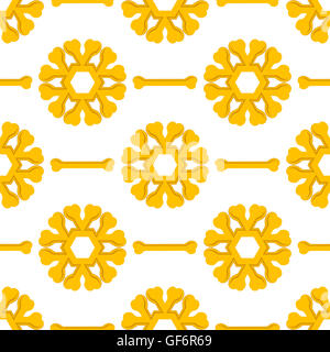 Set di ossa di colore giallo. Modello senza giunture Foto Stock