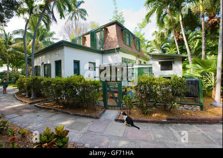 KEY WEST, FLORIDA, Stati Uniti d'America - 03 Maggio 2016: edificio dove Ernest Hemingway ha lavorato sul composto di Hemingway House di Key West Foto Stock