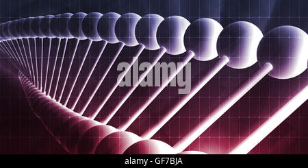 Il codice genetico di sequenza di DNA di arte di proteina Foto Stock