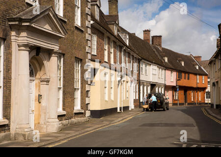 Regno Unito, Inghilterra, Norfolk, King's Lynn, Nelson's Lane, vecchie case nella parte storica della città Foto Stock