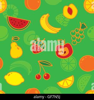 Seamless pattern di frutta. Illustrazione Vettoriale