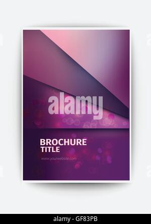 Viola moderno vettore abstract sfocata brochure / libro / flyer design modello brochure aziendale flyer design modello di impaginazione Illustrazione Vettoriale
