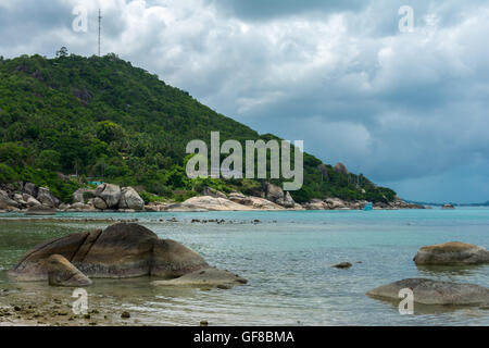 Crystal Bay, argento spiaggia spiaggia vista in Koh Samui, Thailandia Foto Stock