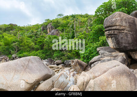 Crystal Bay, argento spiaggia spiaggia vista in Koh Samui, Thailandia Foto Stock
