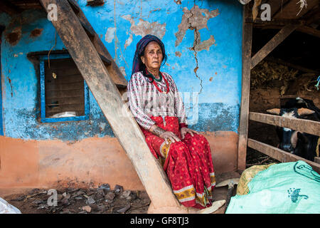 Il Nepal, Nuwakot district, un anno dopo il terremoto Foto Stock