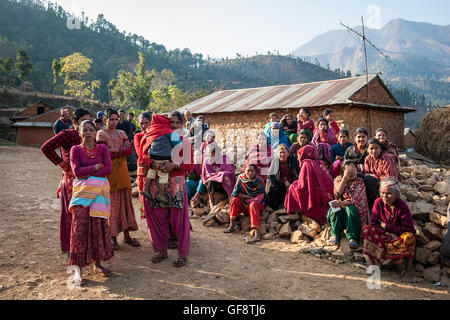 Il Nepal, Nuwakot district, un anno dopo il terremoto Foto Stock