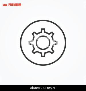 Impostazioni arrotondati icona vettore Illustrazione Vettoriale