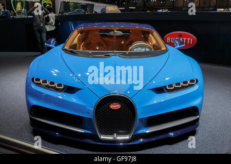 Bugatti Chiron. Prese a 86º International Auto Show, Ginevra Foto Stock