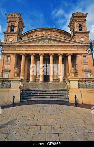 Chiesa dell'Assunzione di Nostra Signora, rotonda di Mosta, Malta. Foto Stock