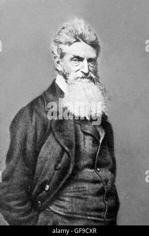 John Brown. Ritratto dell'Americano, abolizionista John Brown (1800-1859) c.1859. Foto Stock