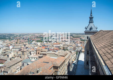 Vista sui tetti della città di Toledo Spagna Foto Stock