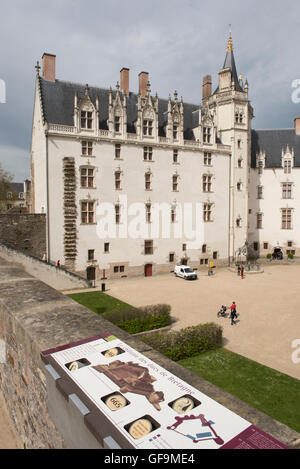 Lo Château des Ducs de Bretagne, Nantes, nella Loire-Atlantique département della Francia Foto Stock