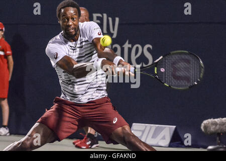 Toronto, Ontario, Canada. 29 Luglio, 2016. Gael Monfils di Francia sconfigge Milos Raonic del Canada, in due set, 6-4, 6-4. © Credit: /ZUMA filo/Alamy Live News Foto Stock