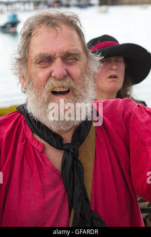 Swanage, Dorset, Regno Unito. Il 30 luglio, 2016. In assoluto la prima festa dei pirati, Purbeck Festa dei Pirati, avviene a Swanage in luglio. Credito: Carolyn Jenkins/Alamy Live News Foto Stock