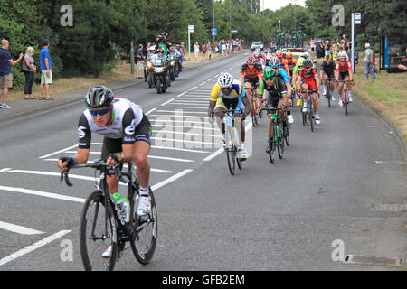 Prudential RideLondon-Surrey Classic. Domenica 31 luglio 2016. East Molesey, Surrey, Londra, Inghilterra, Gran Bretagna, Italia, Regno Unito, Europa. Top ciclisti professionisti hanno preso parte a questa ora annual world-class evento che segue principalmente il percorso utilizzato nel London 2012 Olympic Road Race. Credito: Ian bottiglia/Alamy Live News Foto Stock