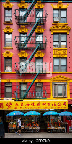 Manhattan Chinatown è un quartiere di Lower Manhattan, New York City. Foto Stock