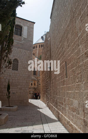 Gerusalemme, il monte di Sion: la Dormition Abbey, Abbazia di Hagia Maria Sion, sorge nella creduto luogo dove la Vergine Maria è morto Foto Stock