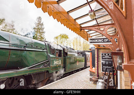 Arley stazione ferroviaria in Severn Valley Railway, Worcestershire, England, Regno Unito Foto Stock