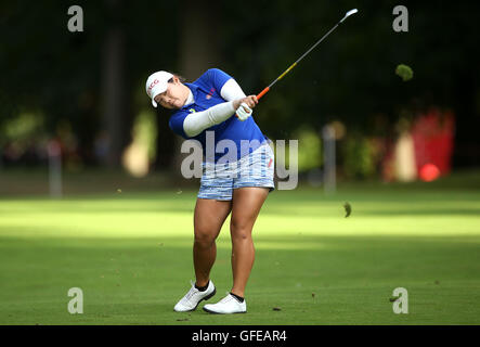 Thailandia del Ariya Jutanugarn durante il giorno tre di Ricoh donna British Open at Woburn Golf Club. Foto Stock