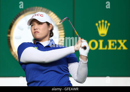 Thailandia del Ariya Jutanugarn durante il giorno tre di Ricoh donna British Open at Woburn Golf Club. Foto Stock