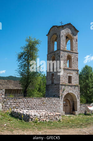 La chiesa della Dormizione della Vergine Santa, St Mary, Kisha e Shen Marise, a Voskopoja vicino Korca nel sud est Alban Foto Stock