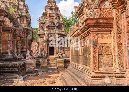 Il Banteay Srei Temple, Siem Reap, Cambogia Foto Stock