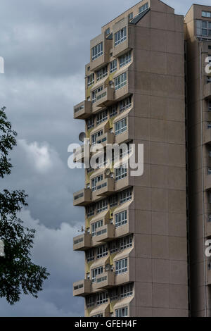 Beckett casa: bell'esempio di post-guerra brutalist architettura in calcestruzzo da George Finch di Lambeth architetti Dipartimento 1966-68 Foto Stock